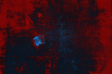 Soyut grunge arkaplanı. Monokrom dokusu. Mavi ve kırmızı desenli arkaplan