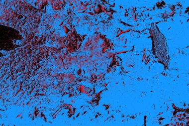 Kırmızı ve mavi renkli grungy duvar, desenli arka plan