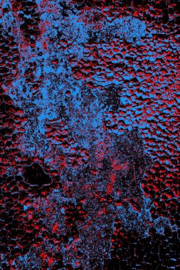 Kırmızı ve mavi renkli grungy duvar, desenli arka plan