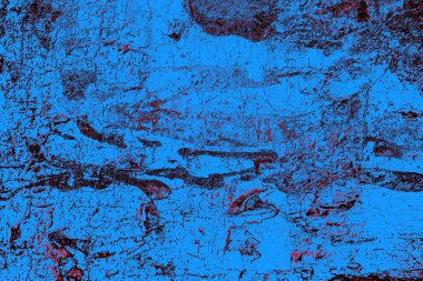 Kırmızı ve mavi renkli grungy duvar, desenli arka plan