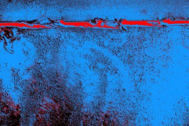 Kırmızı ve mavi renkli grungy duvar, desenli arka plan