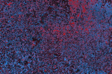 Kırmızı ve mavi renkli grungy duvar, desenli arka plan