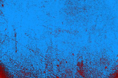 Kırmızı ve mavi renkli grungy duvar, desenli arka plan