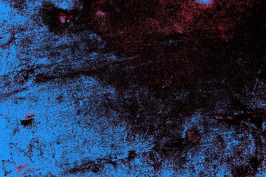 Kırmızı ve mavi renkli grungy duvar, desenli arka plan