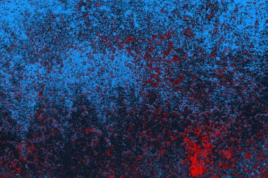 Kırmızı ve mavi renkli grungy duvar, desenli arka plan