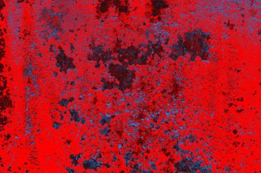 Kırmızı ve mavi renkli grungy duvar, desenli arka plan