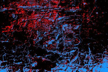 Kırmızı ve mavi renkli grungy duvar, desenli arka plan