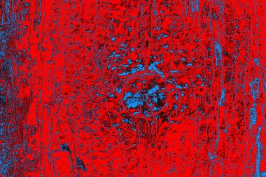 Kırmızı ve mavi renkli grungy duvar, desenli arka plan