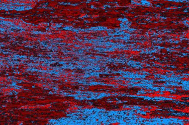 Kırmızı ve mavi renkli grungy duvar, desenli arka plan