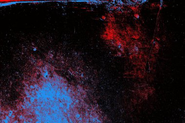 Kırmızı ve mavi renkli grungy duvar, desenli arka plan