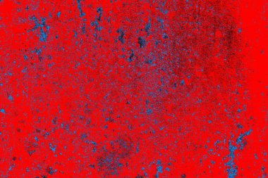 Kırmızı ve mavi renkli grungy duvar, desenli arka plan
