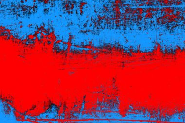 Soyut grunge arkaplanı. Monokrom dokusu. Mavi ve kırmızı desenli arkaplan