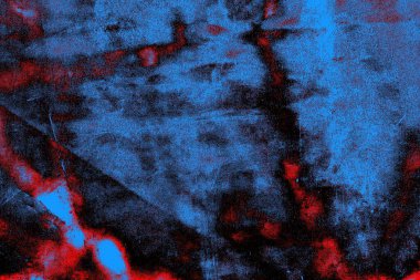 Kırmızı ve mavi renkli grungy duvar, desenli arka plan