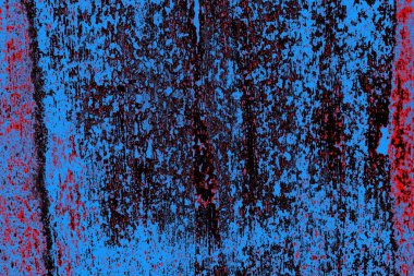 Kırmızı ve mavi renkli grungy duvar, desenli arka plan