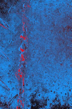 Kırmızı ve mavi renkli grungy duvar, desenli arka plan