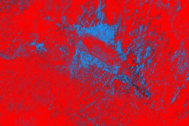 Kırmızı ve mavi renkli grungy duvar, desenli arka plan