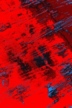 Kırmızı ve mavi renkli grungy duvar, desenli arka plan