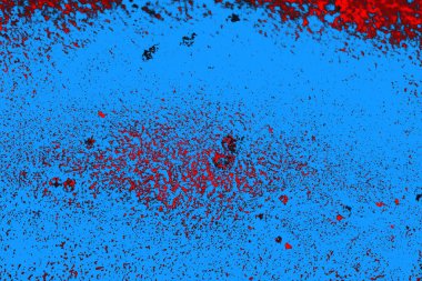 Kırmızı ve mavi renkli grungy duvar, desenli arka plan