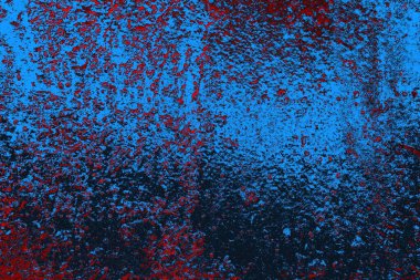 Kırmızı ve mavi renkli grungy duvar, desenli arka plan