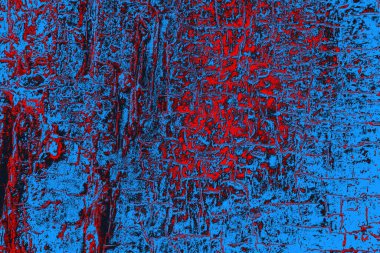 Kırmızı ve mavi renkli grungy duvar, desenli arka plan