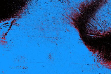 Kırmızı ve mavi renkli grungy duvar, desenli arka plan