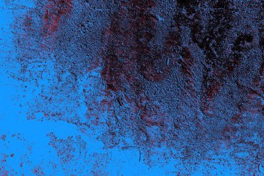 Kırmızı ve mavi renkli grungy duvar, desenli arka plan