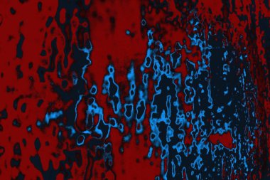 Kırmızı ve mavi renkli grungy duvar, desenli arka plan