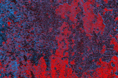 Kırmızı ve mavi renkli grungy duvar, desenli arka plan