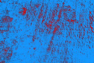 Kırmızı ve mavi renkli grungy duvar, desenli arka plan