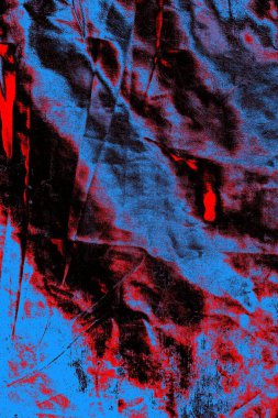 Kırmızı ve mavi renkli grungy duvar, desenli arka plan