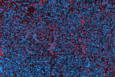 Kırmızı ve mavi renkli grungy duvar, desenli arka plan