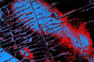 Kırmızı ve mavi renkli grungy duvar, desenli arka plan