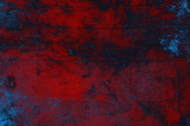 Kırmızı ve mavi renkli grungy duvar, desenli arka plan