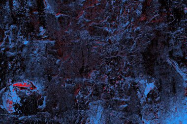 Kırmızı ve mavi renkli grungy duvar, desenli arka plan