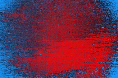 Kırmızı ve mavi renkli grungy duvar, desenli arka plan