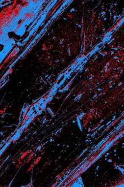 Kırmızı ve mavi renkli grungy duvar, desenli arka plan