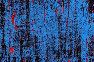 Kırmızı ve mavi renkli grungy duvar, desenli arka plan