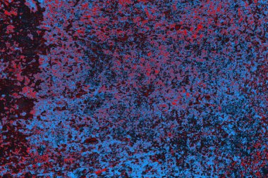 Kırmızı ve mavi renkli grungy duvar, desenli arka plan