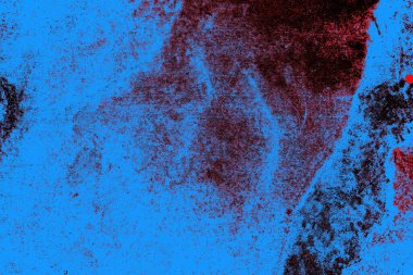 Kırmızı ve mavi renkli grungy duvar, desenli arka plan