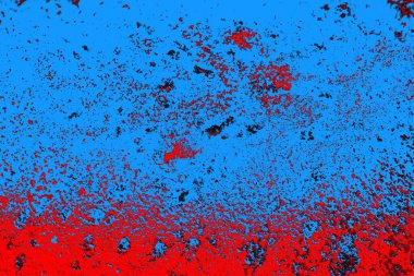 Kırmızı ve mavi renkli grungy duvar, desenli arka plan