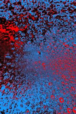 Kırmızı ve mavi renkli grungy duvar, desenli arka plan