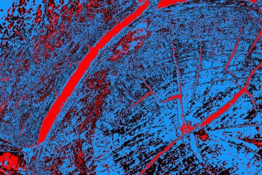 Kırmızı ve mavi renkli grungy duvar, desenli arka plan