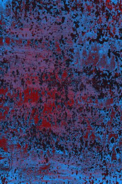 Kırmızı ve mavi renkli grungy duvar, desenli arka plan