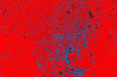 Kırmızı ve mavi renkli grungy duvar, desenli arka plan