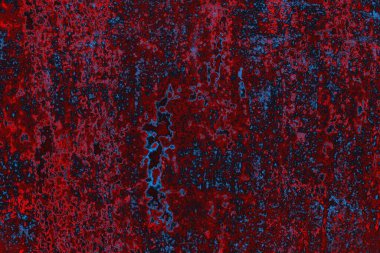 Kırmızı ve mavi renkli grungy duvar, desenli arka plan