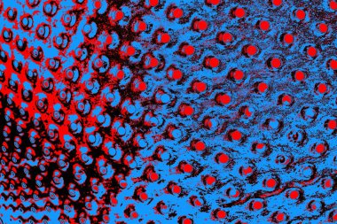 Kırmızı ve mavi renkli grungy duvar, desenli arka plan