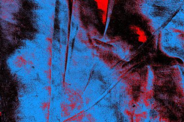 Kırmızı ve mavi renkli grungy duvar, desenli arka plan