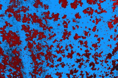 Kırmızı ve mavi renkli grungy duvar, desenli arka plan