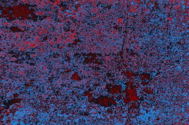 Kırmızı ve mavi renkli grungy duvar, desenli arka plan