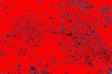 Kırmızı ve mavi renkli grungy duvar, desenli arka plan